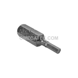 185-2.5MM Apex Socket Head (Hex-Allen) Bit, 1/4'' Hex Insert, Metric