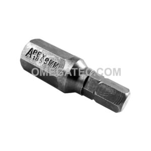 185-9MM Apex Socket Head (Hex-Allen) Bit, 1/4'' Hex Insert, Metric