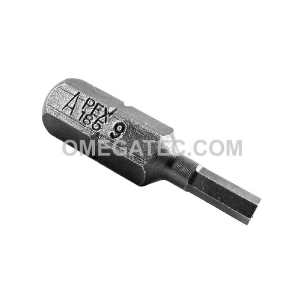 185-9X Apex Socket Head (Hex-Allen) Bit, 1/4'' Hex Insert
