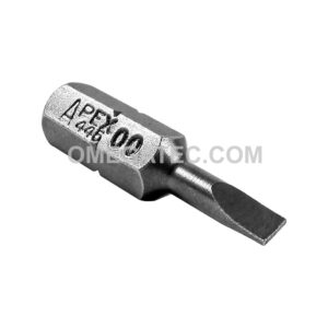 445-00X Apex Slotted Bit, 1/4'' Hex Insert, Limited Clearance