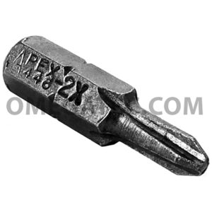 446-2X-50PK Apex 1/4'' Phillips #2 Hex Insert Bits 50PK