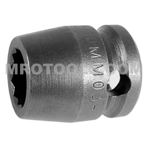 10MM03-D Apex 10mm 12-Point Metric Short Impact Socket, 3/8'' Square Drive