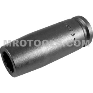 10MM23-D Apex 10mm 12-Point Metric Long Impact Socket, 3/8'' Square Drive