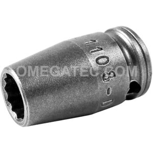 1108-D Apex 1/4'' 12-Point Standard Impact Socket, 1/4'' Square Drive