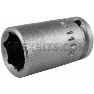 1112 Apex 3/8'' 6-Point Standard Impact Socket, 1/4'' Square Drive