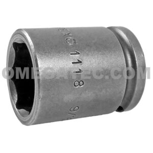 1118 Apex 9/16'' 6-Point Standard Impact Socket, 1/4'' Square Drive