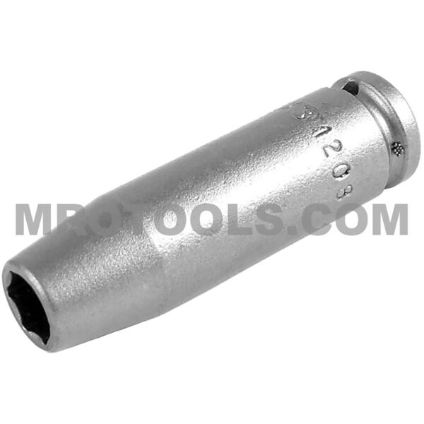1208 Apex 1/4'' 6-Point Long Impact Socket, 1/4'' Square Drive