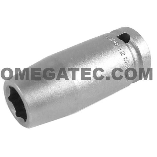 12MM25 Apex 12mm 6-Point Metric Long Impact Socket, 1/2'' Square Drive