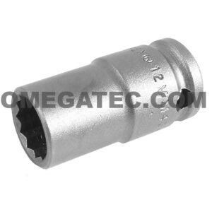 12MM43-D Apex 12mm 12-Point Metric Thin Wall Standard Impact Socket, 3/8'' Square Drive