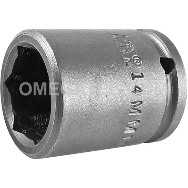 14MM11 Apex 14mm 6-Point Metric Standard Impact Socket, 1/4'' Square Drive
