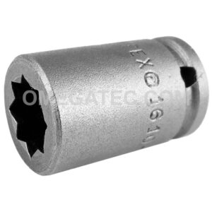 1610-D Apex 5/16'' 8-Point Double Square Nut Standard Impact Socket, 1/4'' Square Drive