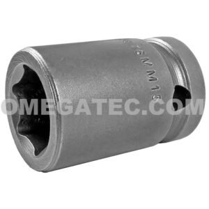 16MM15 Apex 16mm 6-Point Metric Standard Impact Socket, 1/2'' Square Drive