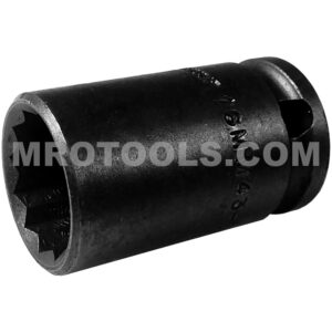 16MM43-D Apex 16mm 12-Point Metric Thin Wall Standard Impact Socket, 3/8'' Square Drive