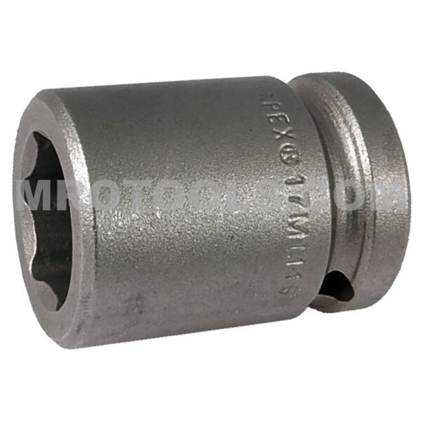 17MM15 Apex 17mm 6-Point Metric Standard Impact Socket, 1/2'' Square Drive