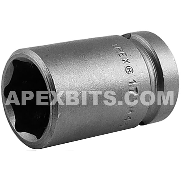 17MM45 Apex 17mm 6-Point Thin Wall Metric Standard Impact Socket, 1/2'' Square Drive