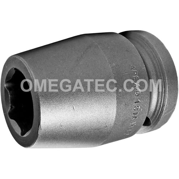 18MM17 Apex 18mm 6-Point Standard Impact Socket, 3/4'' Square Drive