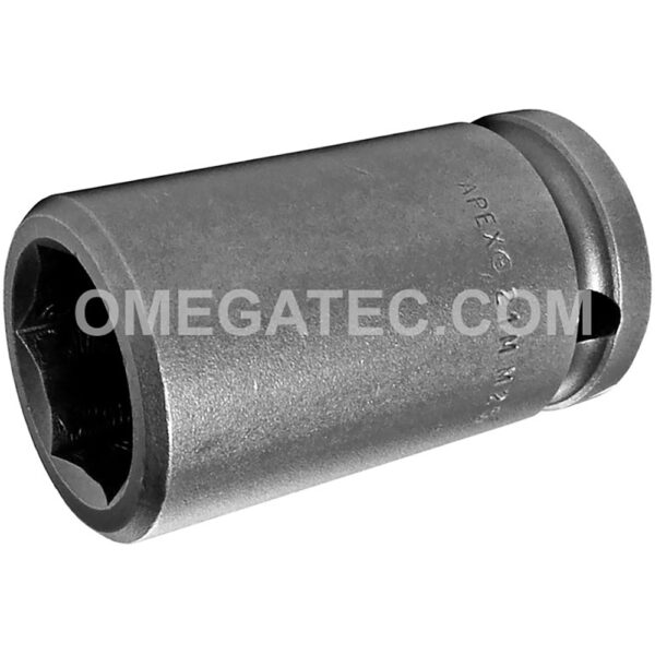 21MM25 Apex 21mm 6-Point Metric Long Impact Socket, 1/2'' Square Drive