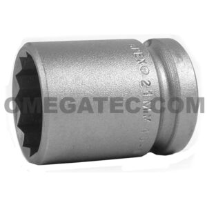 21MM45-D Apex 21mm 12-Point Thin Wall Metric Standard Impact Socket, 1/2'' Square Drive