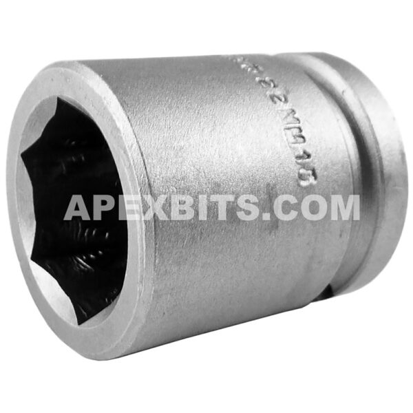 22MM15 Apex 22mm 6-Point Metric Standard Impact Socket, 1/2'' Square Drive