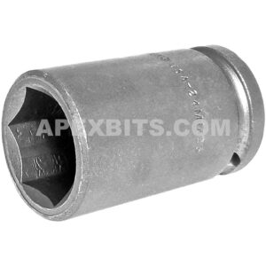 24MM25 Apex 24mm 6-Point Metric Long Impact Socket, 1/2'' Square Drive