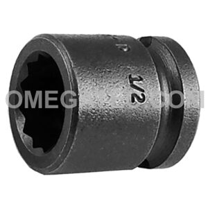 3016-D Apex 1/2'' 12-Point Short Impact Socket, 3/8'' Square Drive