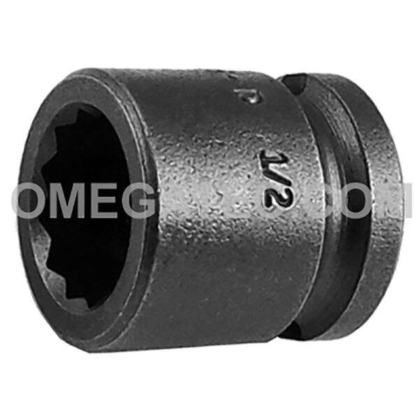 3016-D Apex 1/2'' 12-Point Short Impact Socket, 3/8'' Square Drive