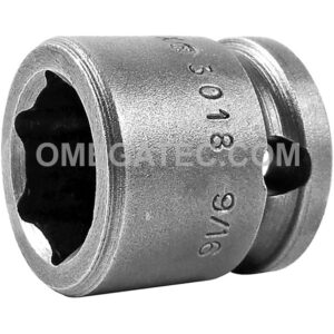 3018 Apex 9/16'' 6-Point Short Impact Socket, 3/8'' Square Drive