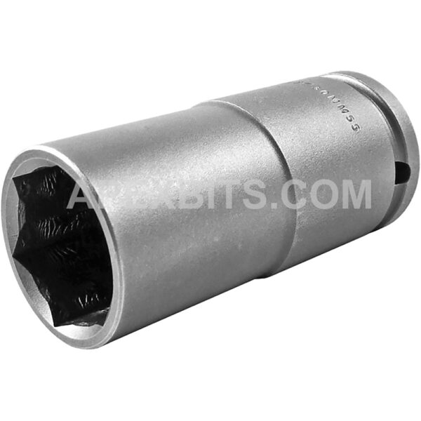 30MM55 Apex 30mm 6-Point Thin Wall Metric Extra Long Impact Socket, 1/2'' Square Drive