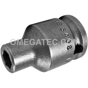 3408 Apex 1/4'' 6-Point Standard Thin Wall Impact Socket, 3/8'' Square Drive