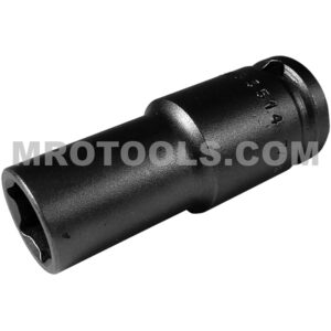 3514 Apex 7/16'' 6-Point Long Thin Wall Impact Socket, 3/8'' Square Drive