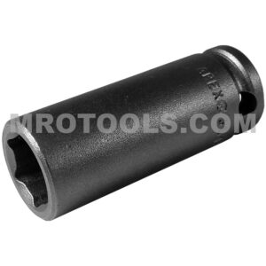 3516 Apex 1/2'' 6-Point Long Thin Wall Impact Socket, 3/8'' Square Drive
