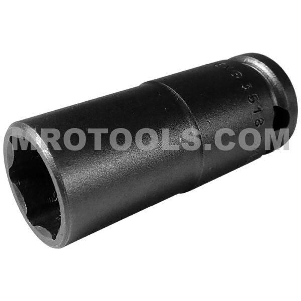 3518 Apex 9/16'' 6-Point Long Thin Wall Impact Socket, 3/8'' Square Drive