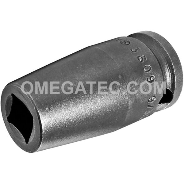 3609 Apex 9/32'' 4-Point Single Square Nut Standard Impact Socket, 3/8'' Square Drive