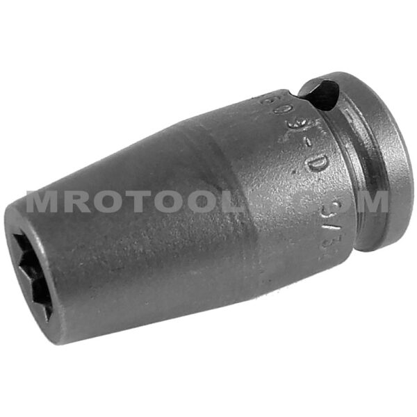 3609-D Apex 9/32'' 8-Point Double Square Nut Standard Impact Socket, 3/8'' Square Drive