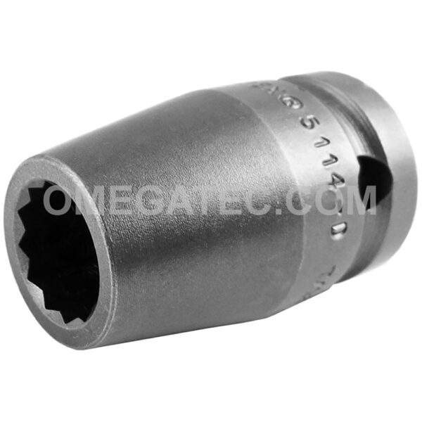 5114-D Apex 7/16'' 12-Point Standard Impact Socket, 1/2'' Square Drive