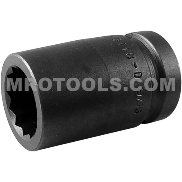 5118-D Apex 9/16'' 12-Point Standard Impact Socket, 1/2'' Square Drive