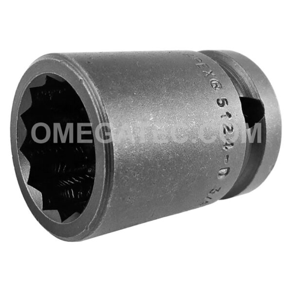 5124-D Apex 3/4'' 12-Point Standard Impact Socket, 1/2'' Square Drive