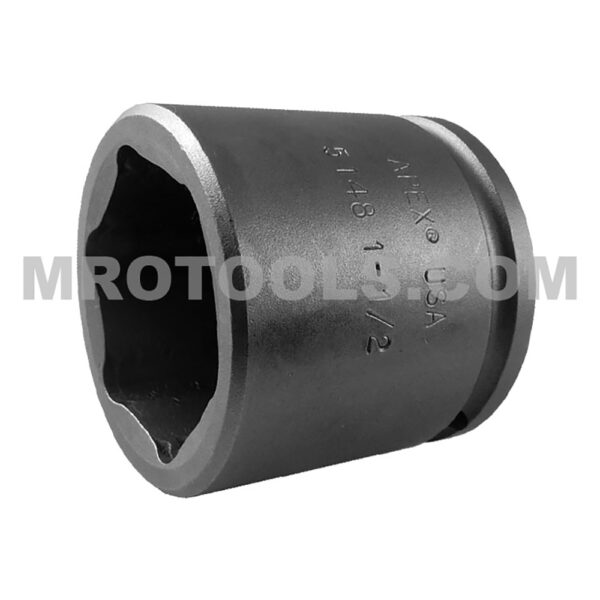 5148 Apex 1-1/2'' 6-Point Standard Impact Socket, 1/2'' Square Drive