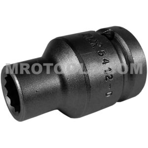 5412-D Apex 3/8'' 12-Point Thin Wall Standard Impact Socket, 1/2'' Square Drive