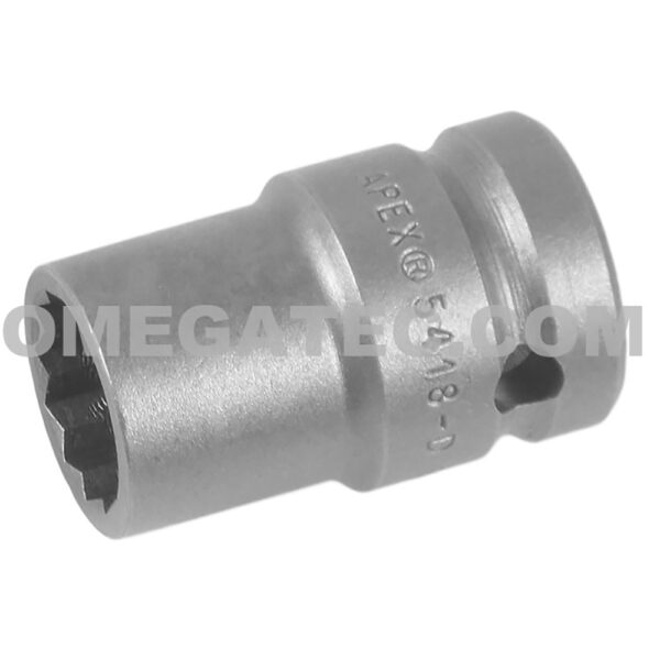 5418-D Apex 9/16'' 12-Point Thin Wall Standard Impact Socket, 1/2'' Square Drive