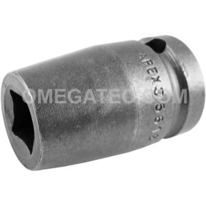 5612 Apex 3/8'' 4-Point Standard Impact Socket, For Single Square Nuts, 1/2'' Square Drive