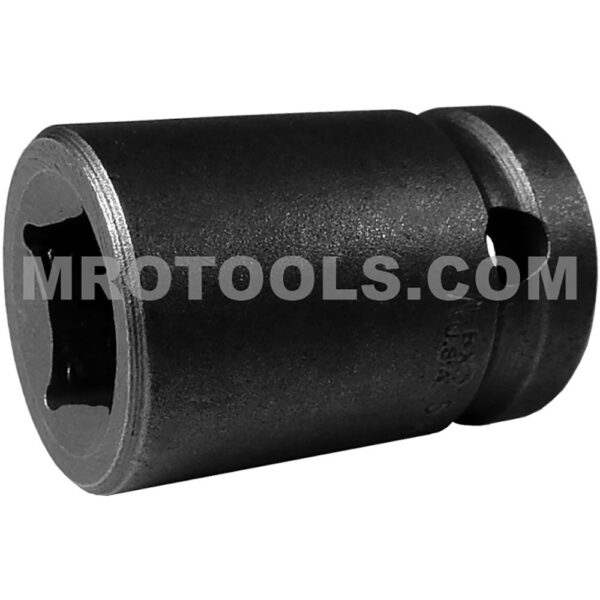 5616 Apex 1/2'' 4-Point Standard Impact Socket, For Single Square Nuts, 1/2'' Square Drive