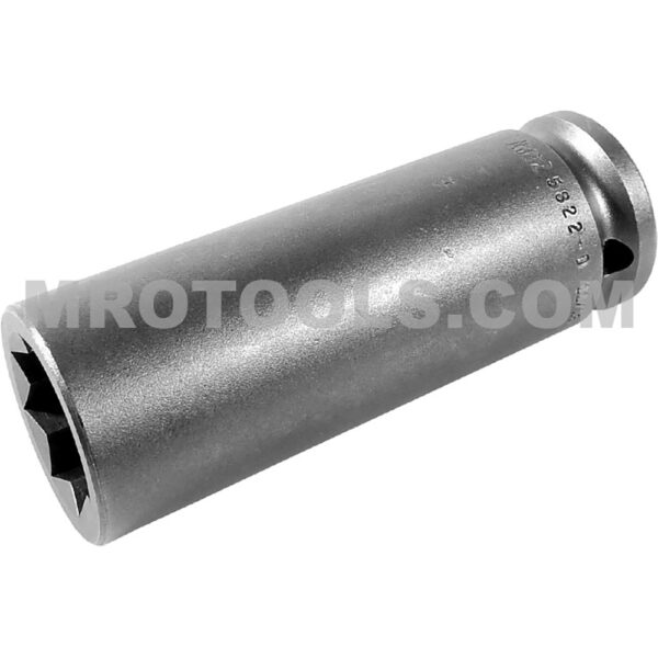 5822-D Apex 11/16'' 8-Point Extra Long Impact Socket, For Double Square Nuts, 1/2'' Square Drive