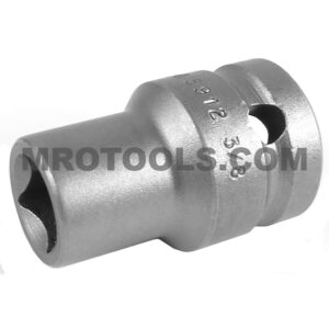 5912 Apex 3/8'' 4-Point Thin Wall Standard Impact Socket, For Single Square Nuts, 1/2'' Square Drive