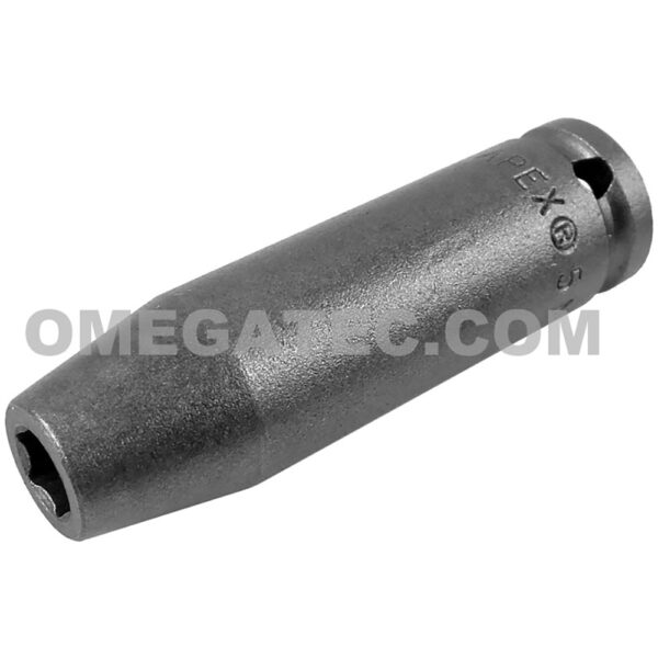 5MM21 Apex 5mm 6-Point Metric Long Impact Socket, 1/4'' Square Drive