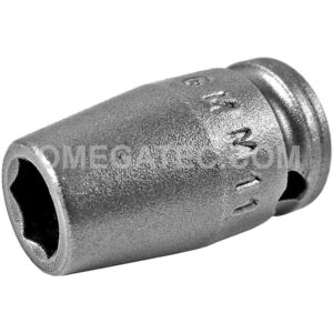 6MM11 Apex 6mm 6-Point Metric Standard Impact Socket, 1/4'' Square Drive
