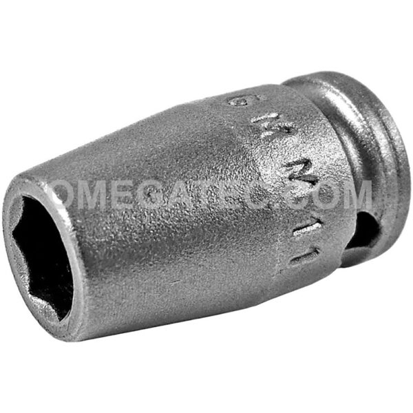 6MM11 Apex 6mm 6-Point Metric Standard Impact Socket, 1/4'' Square Drive