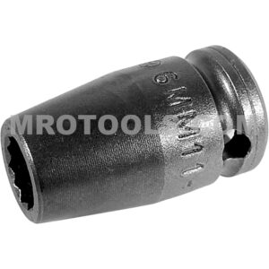 6MM11-D Apex 6mm 12-Point Metric Standard Impact Socket, 1/4'' Square Drive