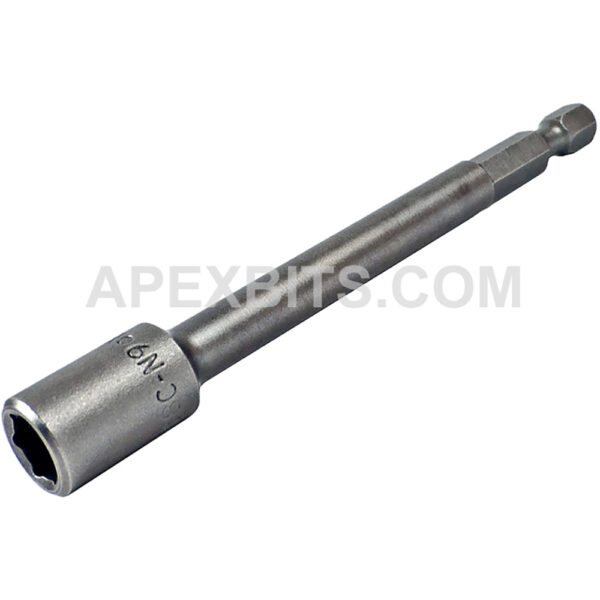 6N-0810-4 Apex 1/4'' 6-Point Power Drive Nutsetter, SAE, Non-Magnetic, 5/16'' Hex