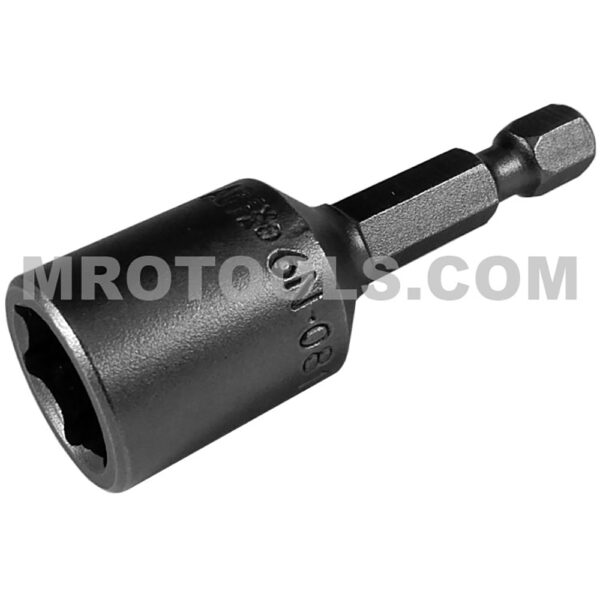 6N-0814-2 Apex 1/4'' 6-Point Power Drive Nutsetter, SAE, Non-Magnetic, 7/16'' Hex